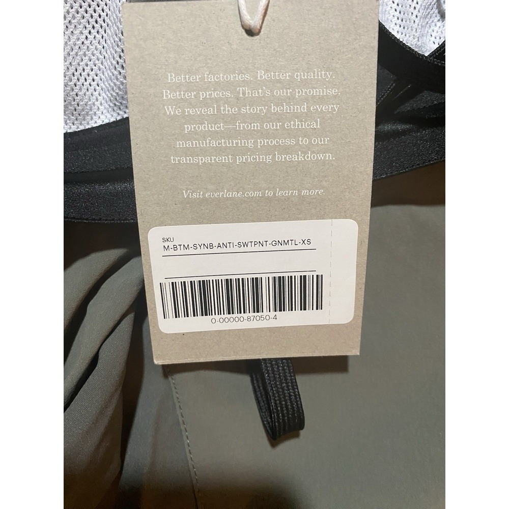 Everlane NWT Men's Active Jogger Pants Gray Gunmetal XS Slim Tapered Drawstring - Picture 5 of 8